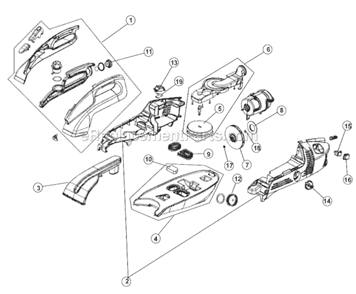 Part Location Diagram of 1280125B00 Dirt Devil Cwt Latch